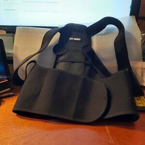 NEW ! Fit Geno Unisex Adults Back Brace And Posture Corrector Black Size S
